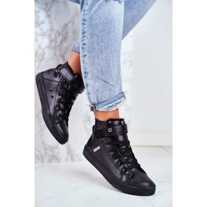 Moteriški odiniai sportiniai bateliai su pašiltinimu juodi BIG STAR BIG STAR SHOES