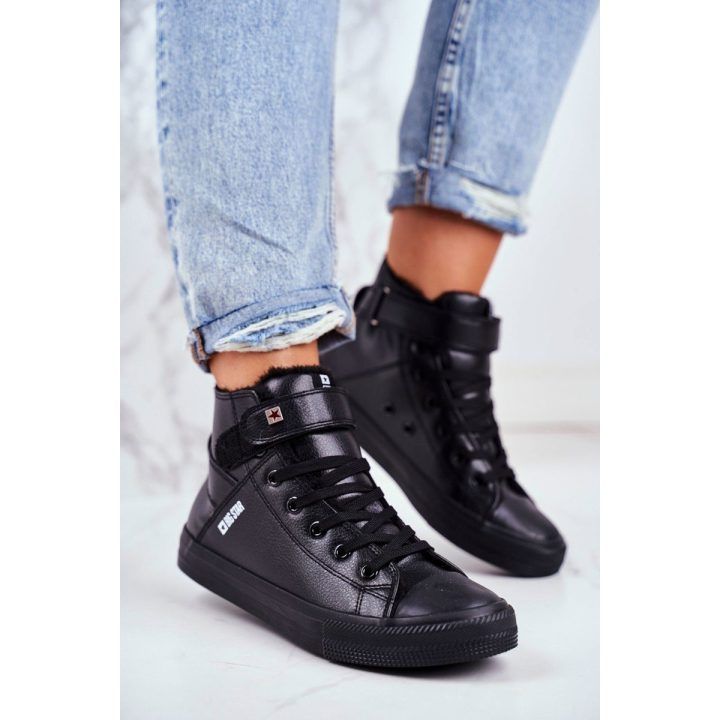 Moteriški odiniai sportiniai bateliai su pašiltinimu juodi BIG STAR BIG STAR SHOES