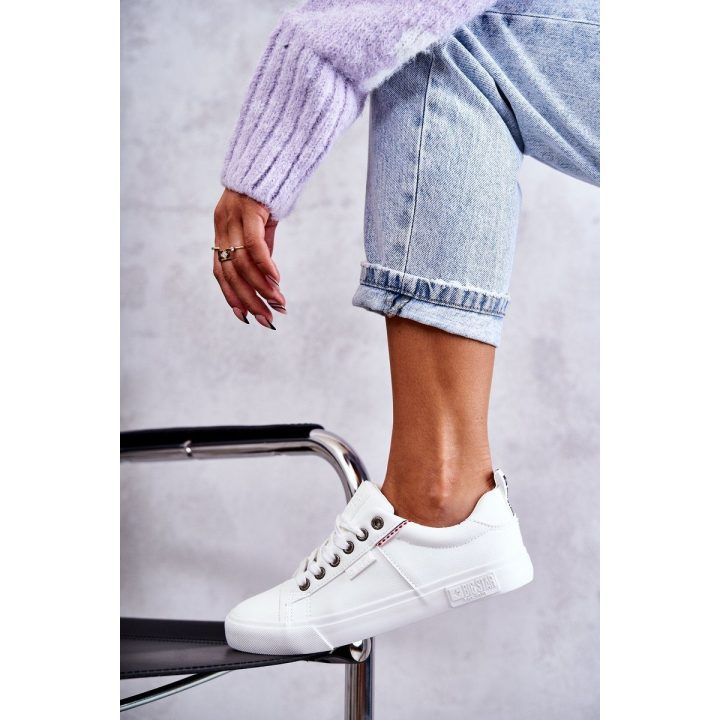 Baltos odos Big Star aukštos kokybės suvarstomi bateliai BIG STAR SHOES