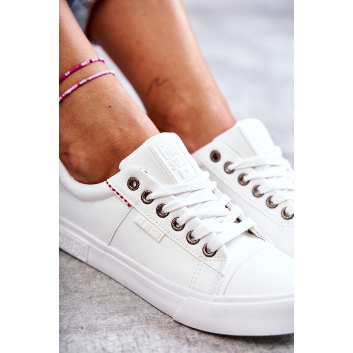 Baltos odos Big Star aukštos kokybės suvarstomi bateliai BIG STAR SHOES