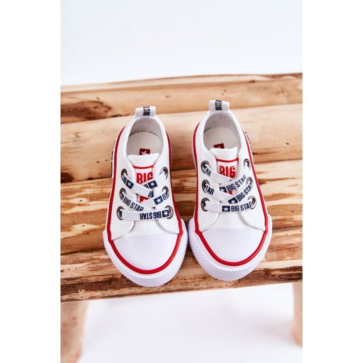 Vaikiški medžiaginiai sportbačiai BIG STAR balti BIG STAR SHOES