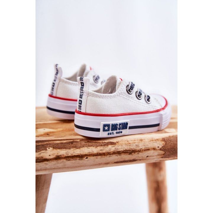 Vaikiški medžiaginiai sportbačiai BIG STAR balti BIG STAR SHOES