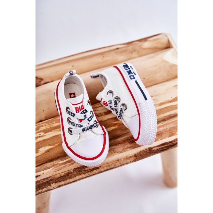 Vaikiški medžiaginiai sportbačiai BIG STAR balti BIG STAR SHOES
