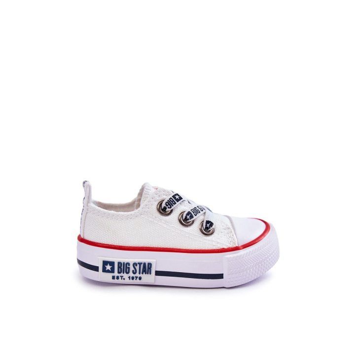 Vaikiški medžiaginiai sportbačiai BIG STAR balti BIG STAR SHOES
