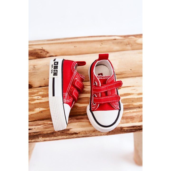 Vaikiki medžiaginiai laisvalaikio batai su lipniais užsegimais BIG STAR SHOES