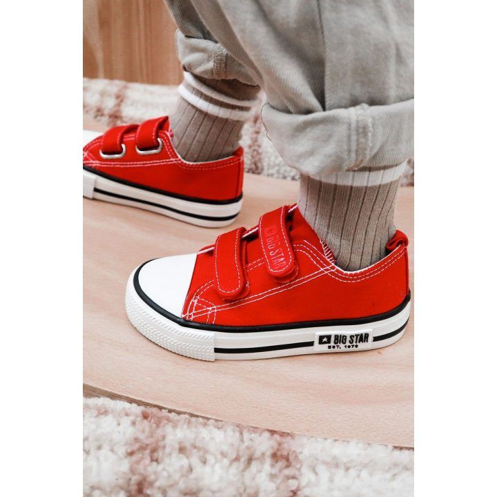 Vaikiki medžiaginiai laisvalaikio batai su lipniais užsegimais BIG STAR SHOES