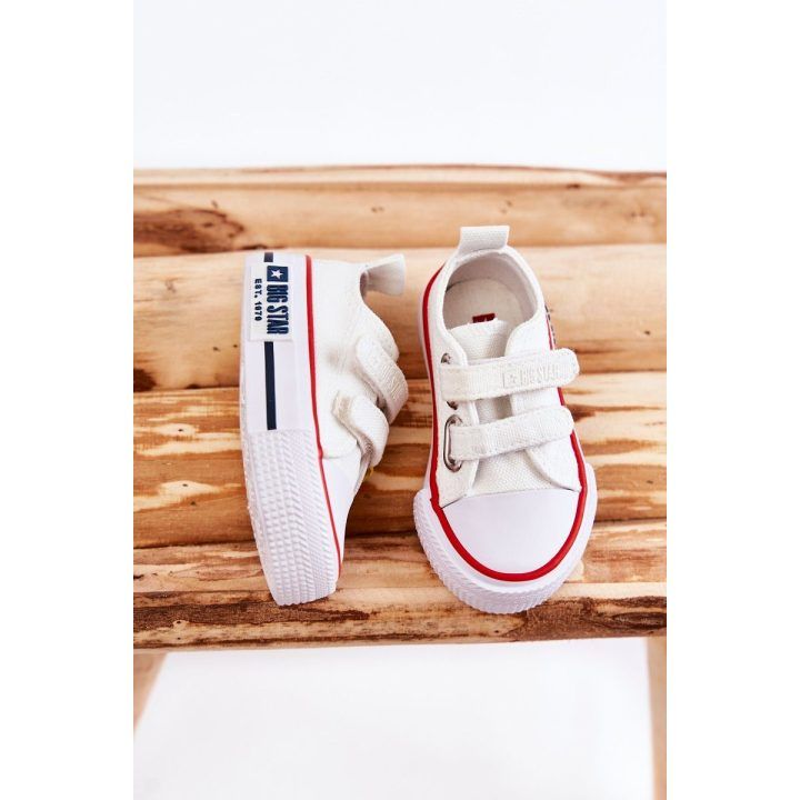 Vaikams medžiaginės laisvalaikio batai su lipniais užsegimais BIG STAR SHOES