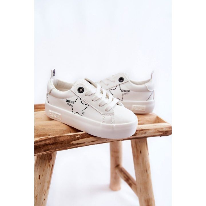 Vaikiški sportiniai batai, suvarstomi Big Star balti BIG STAR SHOES