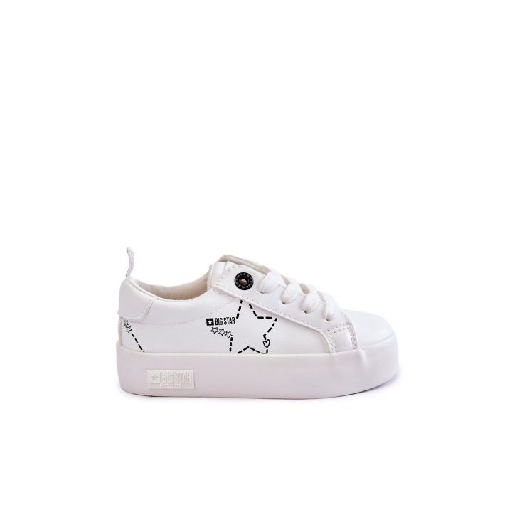 Vaikiški sportiniai batai, suvarstomi Big Star balti BIG STAR SHOES