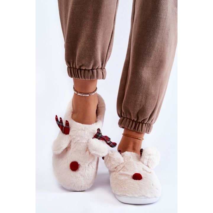 kalėdinės šlepetės su elniu Creamy Claire BOTO