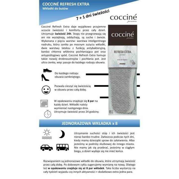 Coccine Refresh Extra Refreshing pagalvėlės 8 poros COCCINE