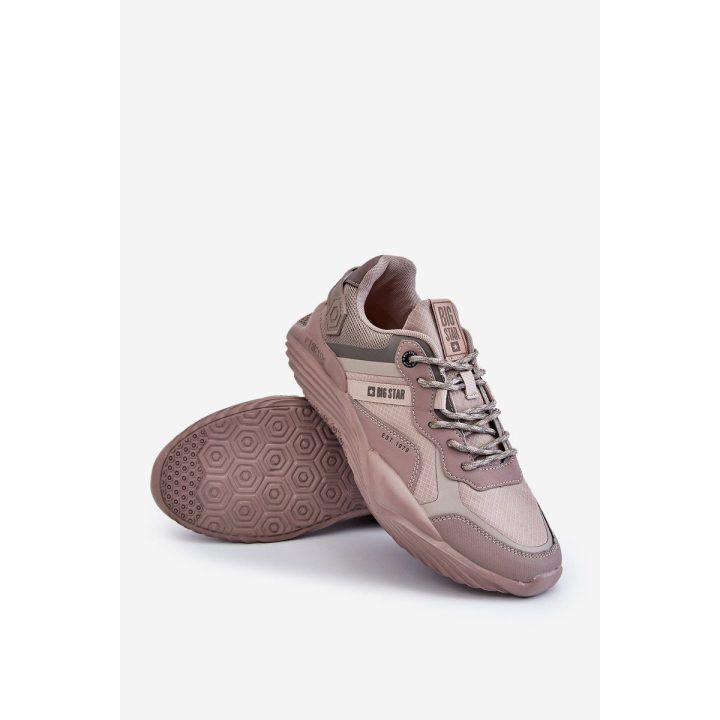 Vyriški lengvi sportbačiai su atminties putomis sistema Big Star Smėlio spalvos BIG STAR SHOES