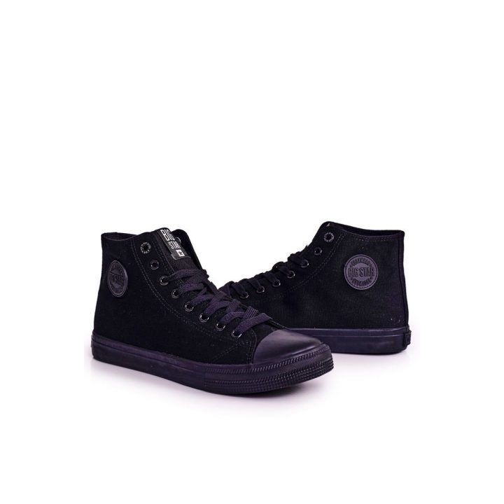 Vyriški klasikiniai aukšti sportbačiai BIG STAR juodi BIG STAR SHOES