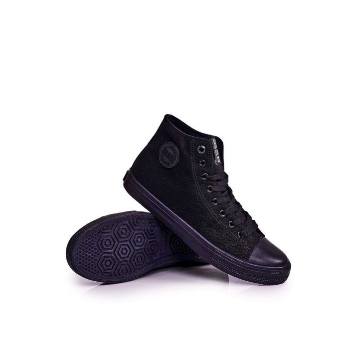 Vyriški klasikiniai aukšti sportbačiai BIG STAR juodi BIG STAR SHOES