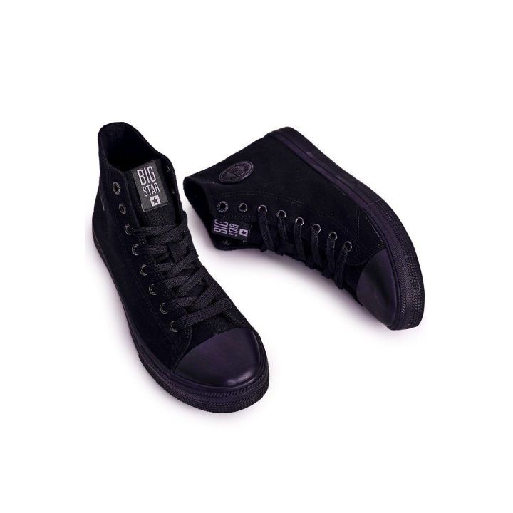 Vyriški klasikiniai aukšti sportbačiai BIG STAR juodi BIG STAR SHOES
