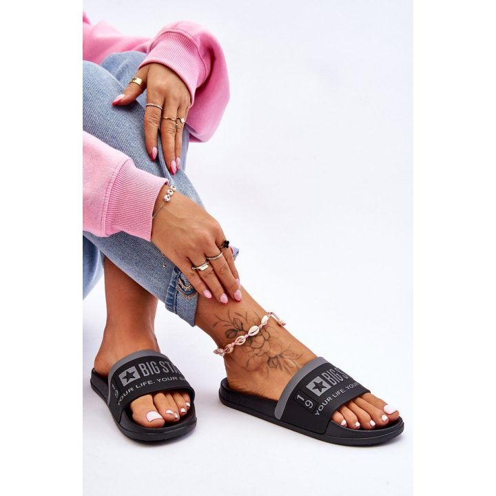 Moteriškos šlepetės Juodos BIG STAR SHOES