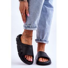 putplasčio šlepetės juodos BIG STAR SHOES