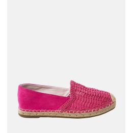 Moteriškos rožinės ažūrinės espadrilės su platforma Plevis