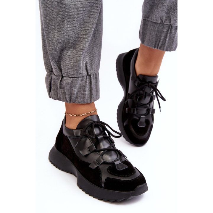 Moteriški odiniai sportiniai bateliai M01/2 Zazoo Black ZAZOO