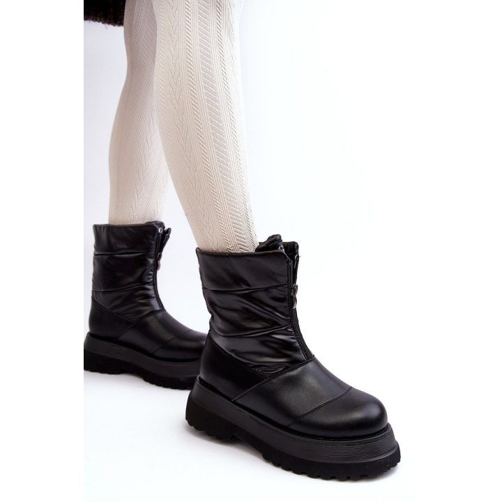 sniego batai su grubiu padu ir užtrauktuku GOE MM2N4078 Black GOE