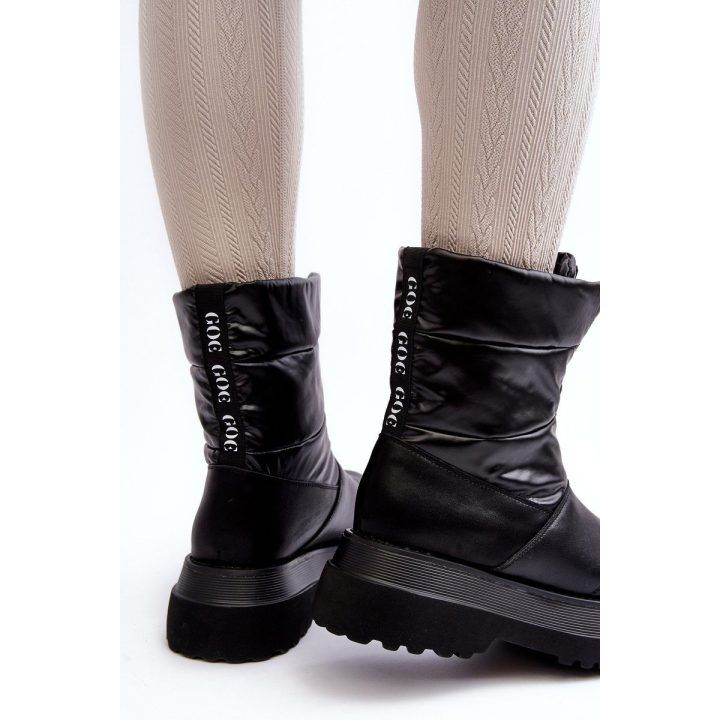 sniego batai su grubiu padu ir užtrauktuku GOE MM2N4078 Black GOE