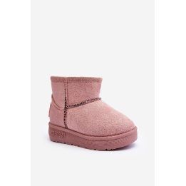 Vaikiški sniego batai su kailiais su mažomis ausimis Pink Betty BIG STAR SHOES