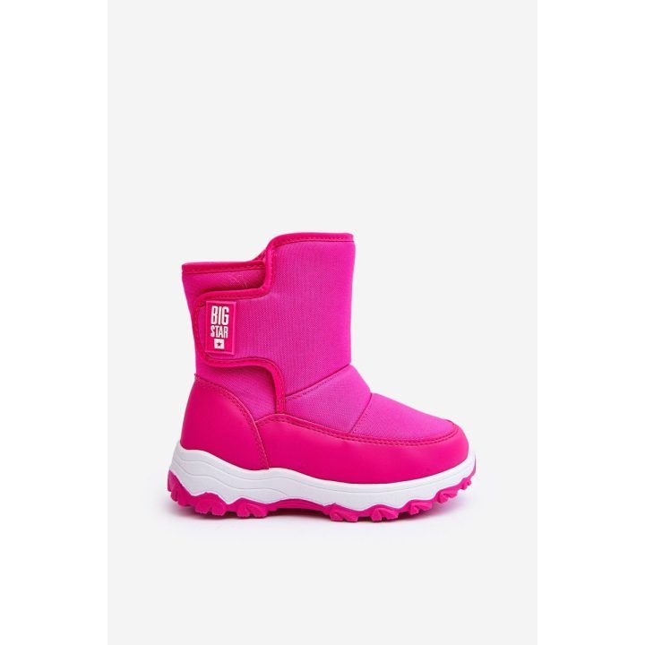 vilnoniai nėriniuoti sniego batai su raišteliais Pink Big Star MM374121 BIG STAR SHOES