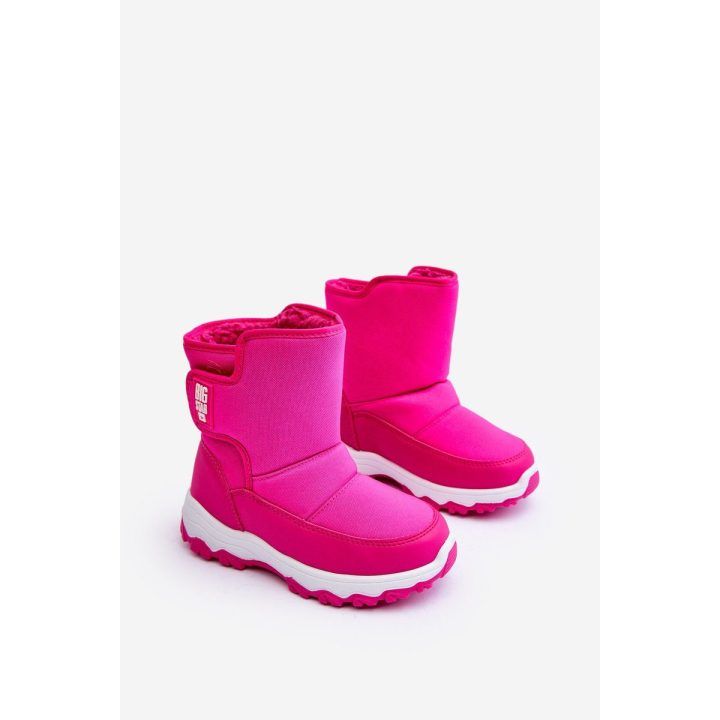 vilnoniai nėriniuoti sniego batai su raišteliais Pink Big Star MM374121 BIG STAR SHOES