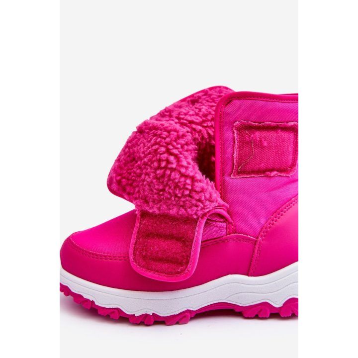 vilnoniai nėriniuoti sniego batai su raišteliais Pink Big Star MM374121 BIG STAR SHOES