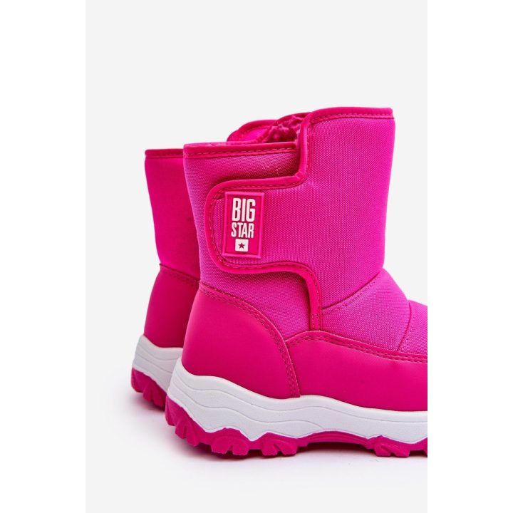 vilnoniai nėriniuoti sniego batai su raišteliais Pink Big Star MM374121 BIG STAR SHOES