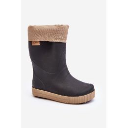 Vaikiški batai su vidiniu pamušalu Snow Wave Gokids 981 Black-Smėlio spalvos BOTO