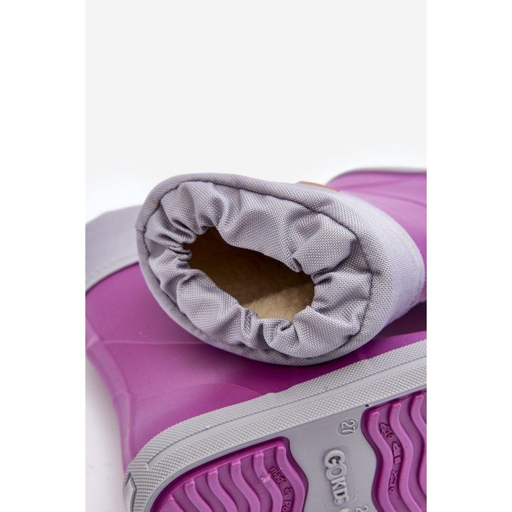Vaikiški guminiai batai su pamušalu Sniego banga Gokids 981 Purple BOTO