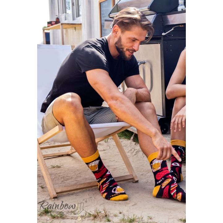 Kojinių rinkinys PARTY BOX 3 poros vaivorykštinių kojinių ZOOKSY/RAINBOW SOCKS