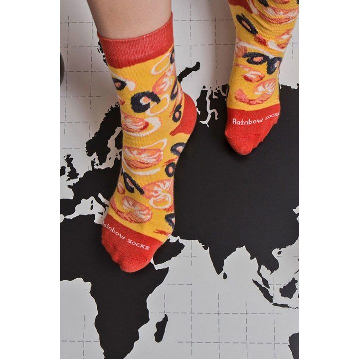 kojinės 1 pora Jūros gėrybių picos kojinių ZOOKSY/RAINBOW SOCKS