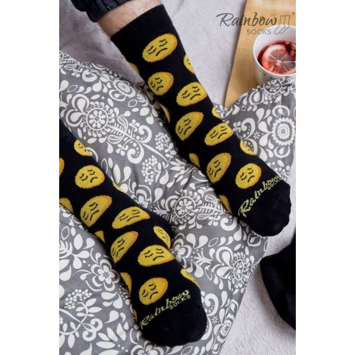 kojinės Emoticons Smiley Sadness Brainy 3 poros ZOOKSY/RAINBOW SOCKS