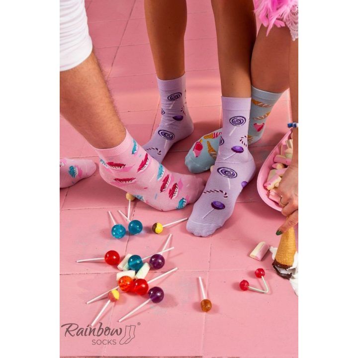kojinės saldainiai 3 porų dėžutėje ZOOKSY/RAINBOW SOCKS