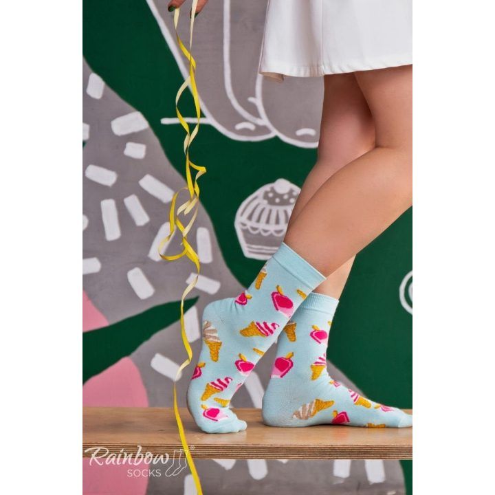 kojinės saldainiai 3 porų dėžutėje ZOOKSY/RAINBOW SOCKS
