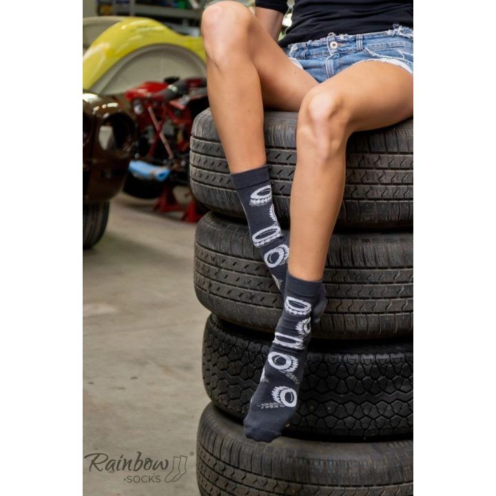 kojinės automobilių sporto gerbėjui iš 3 porų ZOOKSY/RAINBOW SOCKS