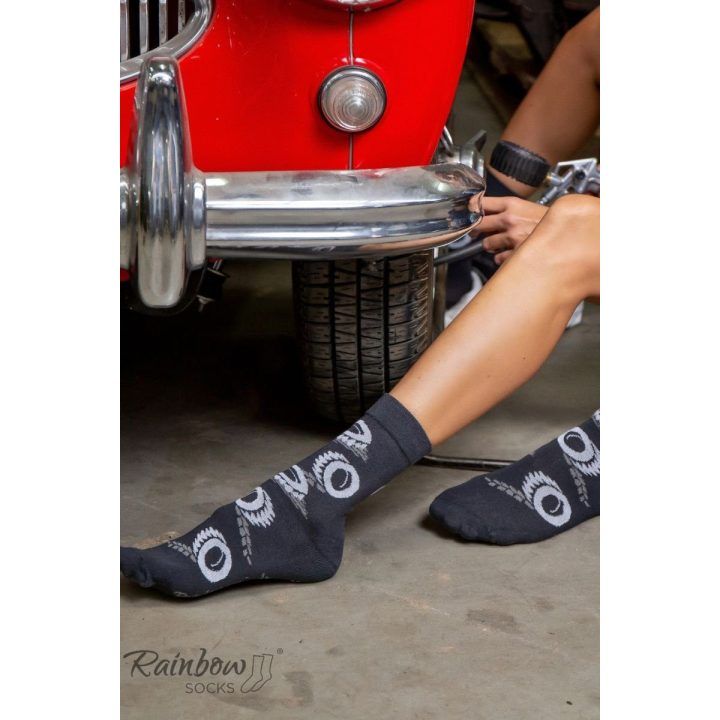 kojinės automobilių sporto gerbėjui iš 3 porų ZOOKSY/RAINBOW SOCKS
