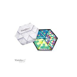 kojinės su geometriniais raštais iš 3 porų ZOOKSY/RAINBOW SOCKS
