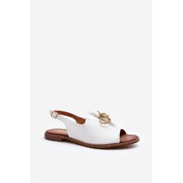 Odiniai plokšti sandalai Zazoo 2898 White ZAZOO