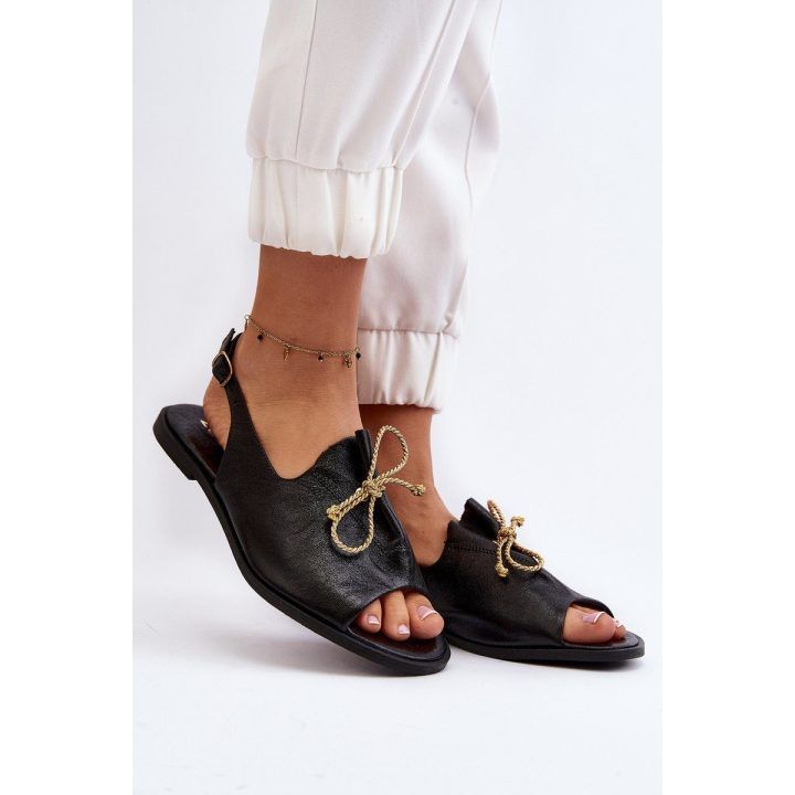 plokšti sandalai Zazoo 2898 Black ZAZOO