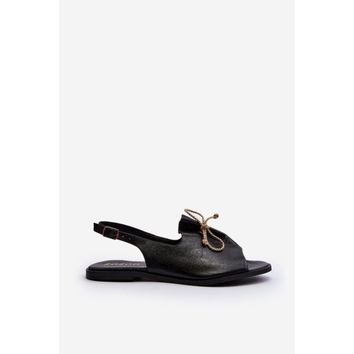 plokšti sandalai Zazoo 2898 Black ZAZOO
