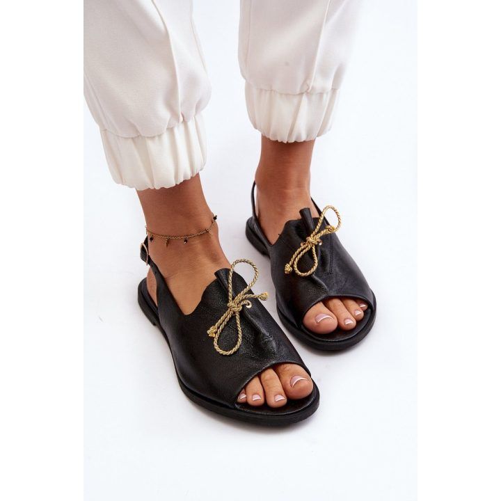 plokšti sandalai Zazoo 2898 Black ZAZOO