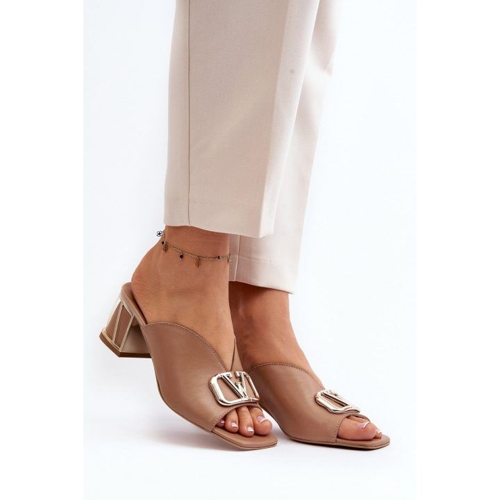 Elegantiški moteriški sandalai Laura Messi 2771 Smėlio spalvos LAURA MESSI