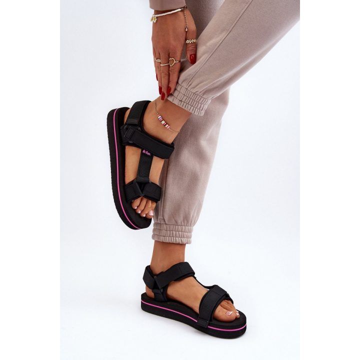 platforminiai sandalai by Lee Cooper LCW 2751L Black LEE COOPER