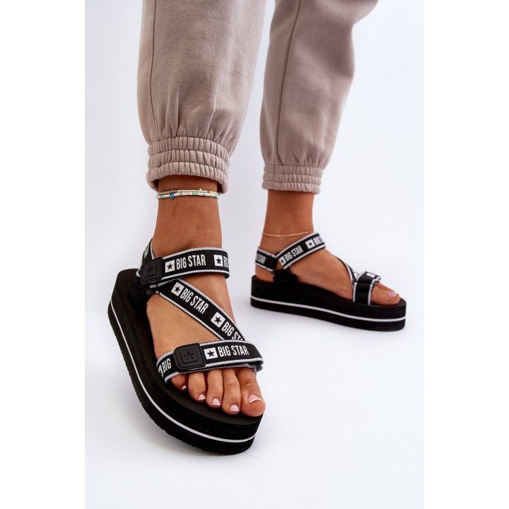 Moteriški platforminiai sandalai juodi Big Star BIG STAR SHOES