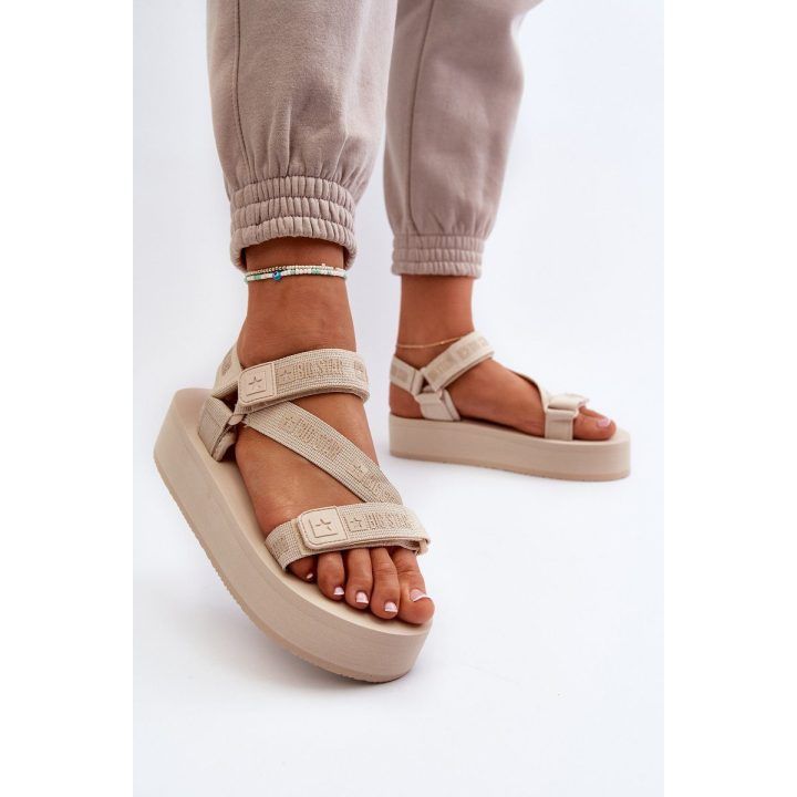 Moteriškos basutės su platforma smėlio spalvos Big Star BIG STAR SHOES