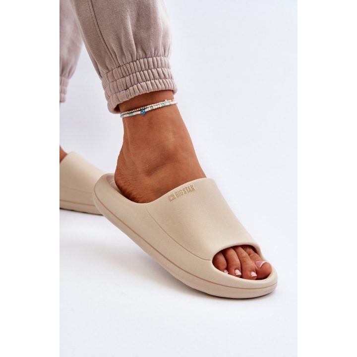 Moteriškos šlepetės smėlio spalvos Big Star BIG STAR SHOES