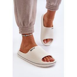 Moteriškos šlepetės atviru priekiu baltos Big Star BIG STAR SHOES